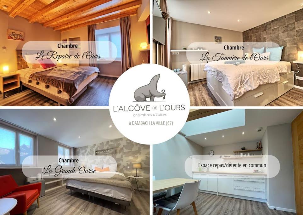Le Repaire De L'Ours - L'Alcove De L'Ours - Chambre Cosy 2 Pers Дамбак-ла-Віль Екстер'єр фото